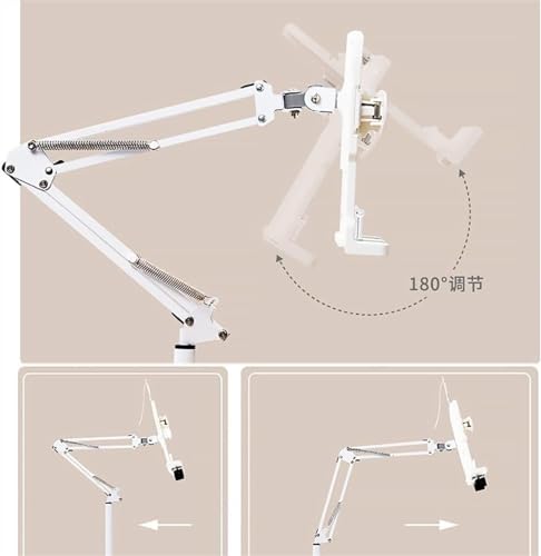Soporte para libros con brazo largo regulable para leer cómodamente en la cama 5
