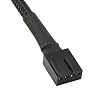 CRJ Micro 4-Pin GPU Fan Header Adapter Cable - 12-inch (30cm), Black Sleeved - Male Micro PH (2.0mm) 4-Pin PWM Fan Header Adapter for Graphics Card Fans and Pumps