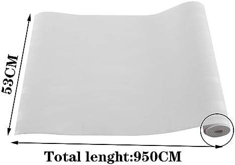 Warmiehomy Non-Woven Wallpaper Textured 3D Flocking Embossed Wallpapers 53cm x 9.5m Wave Stripes Wall Paper Roll for Living Room Bedroom