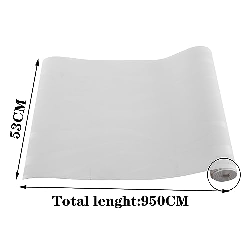 Warmiehomy Non-Woven Wallpaper Textured 3D Flocking Embossed Wallpapers 53cm x 9.5m Wave Stripes Wall Paper Roll for Living Room Bedroom