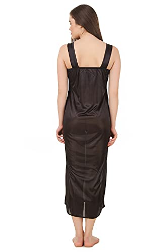 Image of Fasense Women's Satin Maxi Casual Regular Nightgown
