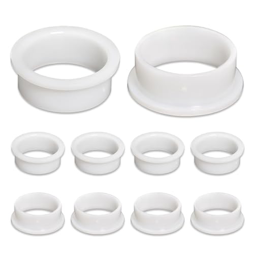 Lot de 10 bagues de guidage pour poignées de porte - En plastique - Pour poignées de porte - Pièce de rechange pour ferrure de porte de chambre - Poignée...