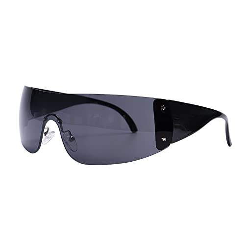 Lunettes de soleil punk femme masque pour masquer la fatigue