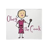 CafePress Obey The Cook Throw Blanket Super Soft Fleece Plush Throw Blanket, 60'x50'