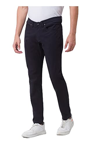 Image of Spykar Men's Mid Rise Slim Casual Pants