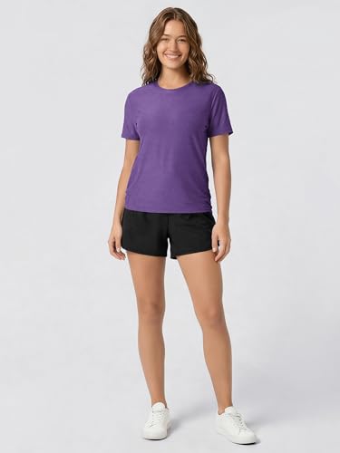 Image of ODODOS Women's Performance Cropped Tee Ultra Soft odSTRATUM Tech Short Sleeve Relaxed Top Crew Neck T-Shirts