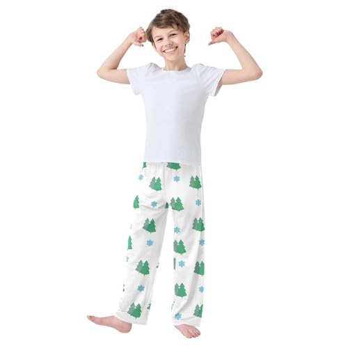 Boys' Pants Christmas Xmas Tree Snowflake Long Bottoms Jogger Pants Elastic Waist Trousers with Pockets S-XL2