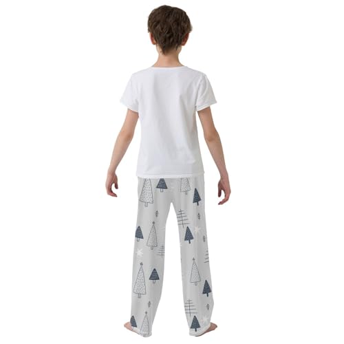 Boys' Pants Christmas New Year Tree Star Long Bottoms Jogger Pants Elastic Waist Trousers with Pockets S-XL3