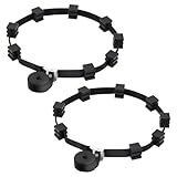 Soulchen 2 Set Tree Saver Block Kit for 2 Trees, Including 16 Heavy Duty Nylon Tree Saver Blocks, 2 Adjustable Straps, Protecting Tree Bark from Zip Line Cable, for Trees up to 3 ft in Diameter