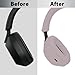 Adhiper 3Sets Silicone Sweat Case Cover for Sony WH-1000XM5 Headphones, XM5 Covers Accessories Silicone Ear Pads Covers & Headband Cover & Ear Cups Protector, Washable & Sweatproof - Smoky Pink