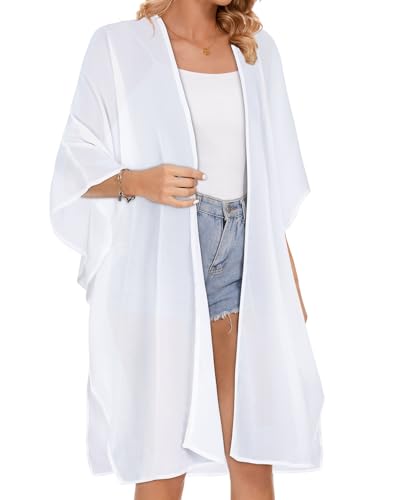 Image of Women's Kimono Beach Cover up for Summer Bathing Suits Cardigans Casual Loose Swimwear 2026