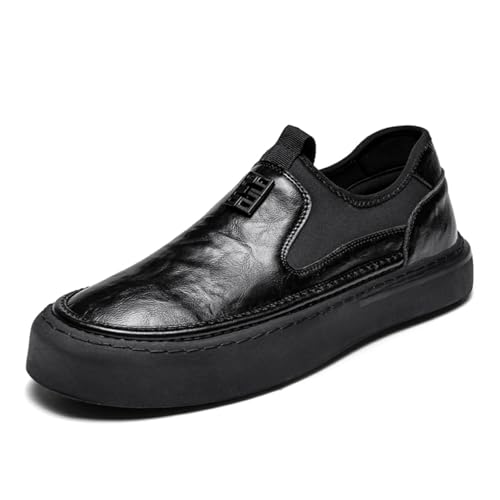 Men's Trendy Leather Slip - Ons, Versatile Casual Footwear - Perfect for Urban Explorations, Casual Hangouts & Daily Style Shines