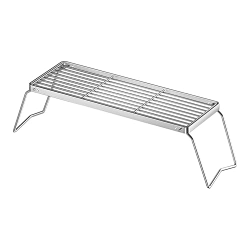 FewNvWa Rejilla Plegable para fogatas, Asar en excursiones y picnics, L