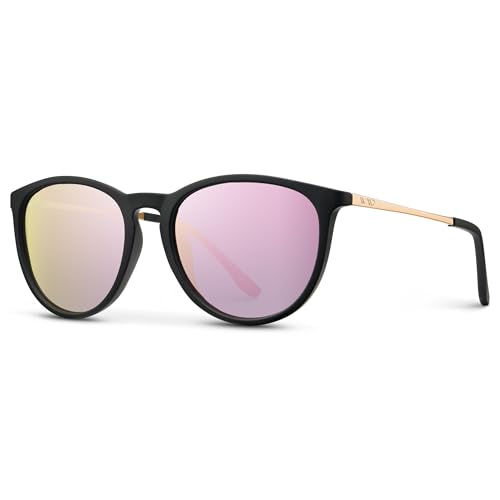 WearMe Pro - Round Retro Polarized Lens Classic Sunglasses for Women