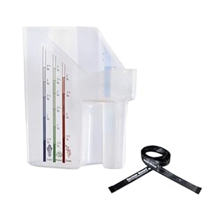 Harrison Howard Feed Scoop for Equine Precision Plastic Measuring Scoop with Measurement Markings Perfect for Stable Use Measuring Sweet Feed Pellet Oats Grain Water|3 Quart