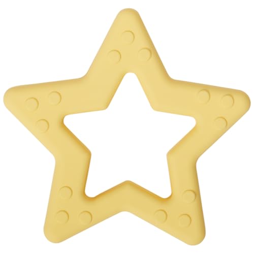 C.R. Gibson 100% Food Grade Silicone Star Baby Teether for Infants, 2.75