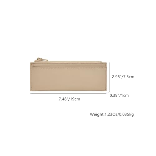 Image of Pencil Pouch for Teens School Office Supplies Pencil Case Cosmetic Bag Zipper (Khaki)