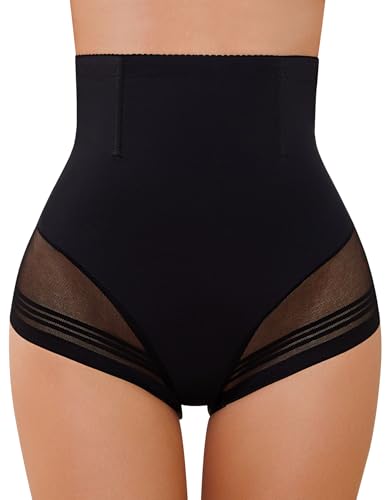 SIMIYA Bauchweg Unterhose Damen Shapewear Bauch Weg Miederhose Hoher Taille Miederslip Unterbauch Kontrolle Body Shaper für Frauen (Schwarz, 3XL)