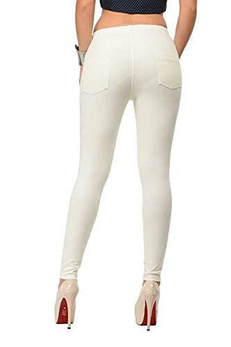 Image of Frenchtrendz Women's Slim Fit Mid Rise Stretchable Cotton Modal Spandex Jegging Pull On