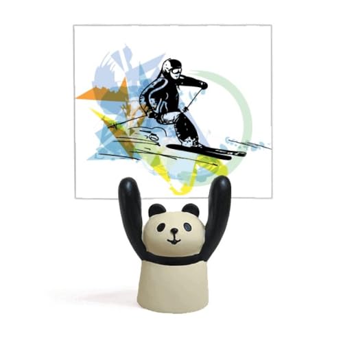 Support pour notes d'aquarelle panda pour le ski freestyle et les sports d'hiver