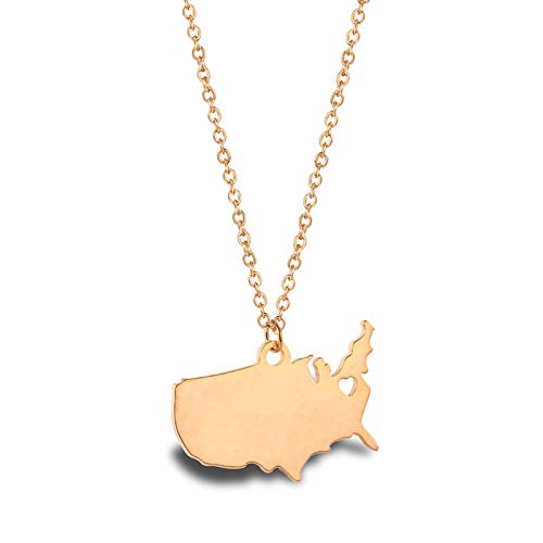 Pendentif rose or gravé pour femmes en acier inoxydable, le cadeau idéal