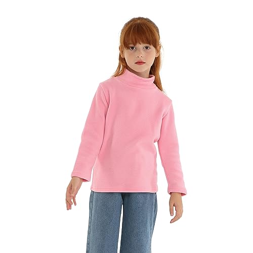Image of LittleSpring Unisex Boys Girls Polar Fleece Shirt Base Turtleneck Top (2-14 Years)