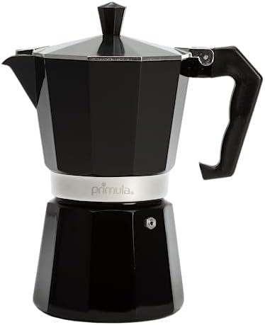 Primula Classic Stovetop Espresso and Coffee Maker, Moka Pot for Italian and Cuban Café Brewing, Greca Coffee Maker, Cafeteras, 6 Espresso Cups, Black - Thumbnail 2
