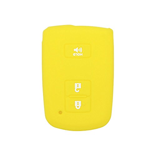 BROVACS Silicone Cover Protector Case Holder Skin Jacket Compatible with TOYOTA 3 Button Smart Remote Key Fob CV2401 Yellow