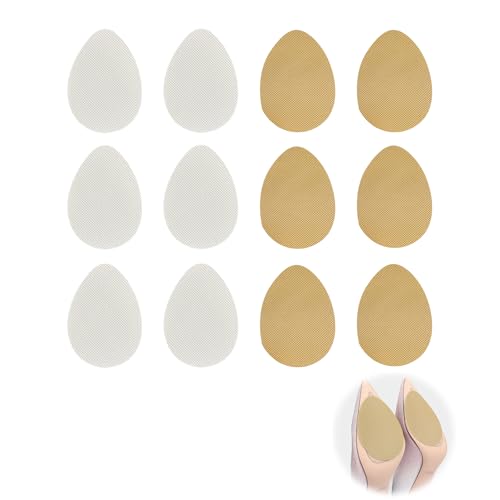 12Pcs Patin Antiderapant Chaussure, Auto-adhésifs Semelles antidérapantes Caoutchouc Protecteurs de Semelles Chaussures Extérieure Anti Bruit Talon Coussinets Autocollants (Transparent et kaki)