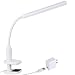 Torchstar 24 LEDs Dimmable Flexible Gooseneck Clamp Desk Lamp Eye-Care Touch Sensitive 5W Light, Memory Function, USB Charger + Power Adapter, 50000 hours Lifespan & 2 Years Warranty (White)