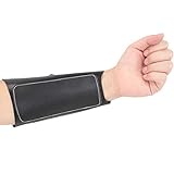 KRATARC Archery Leather Adjustable Wristband Unisex Protective Arm Guard for Hunting Target Bow (Black (Micro-Fiber Leather))