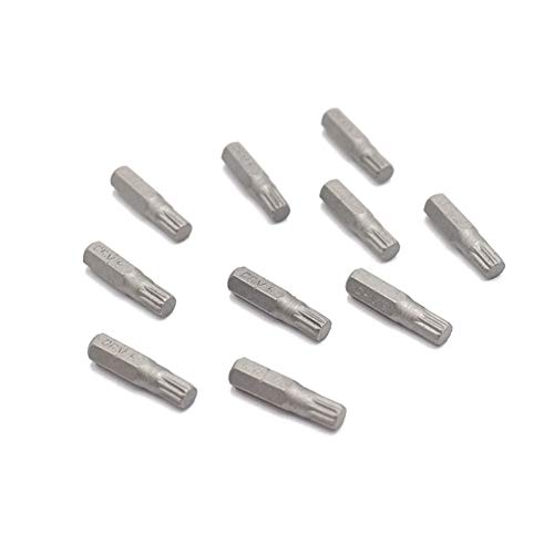 Screwdriver Bits 10Pcs 1/4" 25Mm Spline M6 Screwdriver Bit Set Repair Tools Screwdrivers Kit Hex Shank Drill Bit For Power Household Hand Tools #TOP3