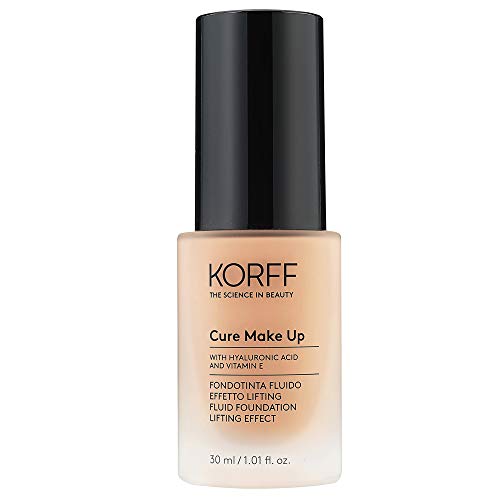 Korff Maquillaje fluido efecto lifting, fórmula antiedad con ácido hialurónico, textura sedosa 02, 30 ml
