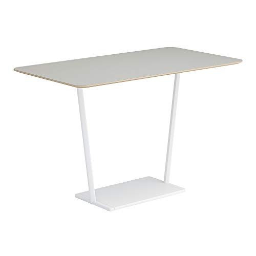 【メーカー配送・設置・組立】コクヨ ミーティングテーブル リージョン LT-RG169HSAAF75 角形 T字脚 ハイテーブル 幅160×奥行90×高さ100.4cm リノリウム天板 ペブル/脚ホワイト