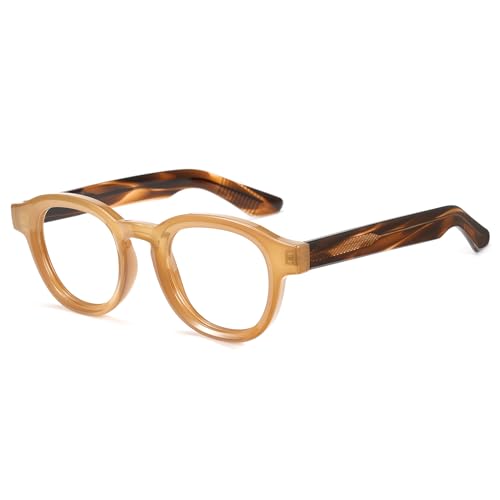 Image of Cyxus Blue Light Glasses Fashion Round Computer Blue Ray Blocking Glasses Tr90 Frame Anti Glare Strain For Men Women 8553