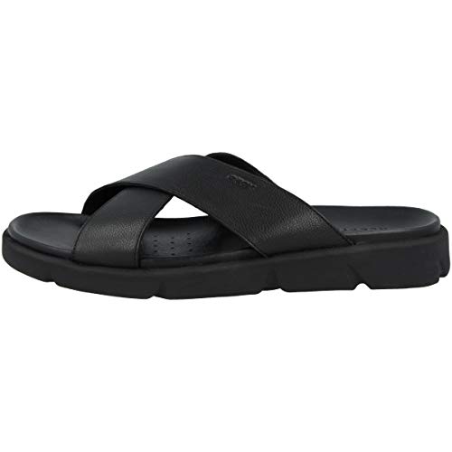 Geox Men's Slide Sandal, Black, 9