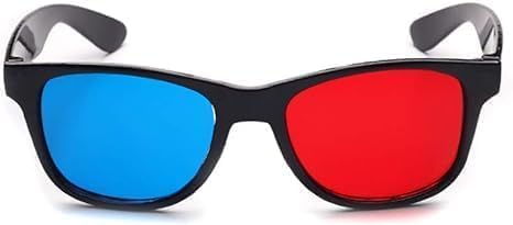 3Pcs Red and Blue 3D Glasses Universal TV Movie Dimensional Video Frame 3D Glasses DVD Game Glass 3D Style Glasses for 3D Movies Games, 3D Viewing Glasses, Televisions and Video
