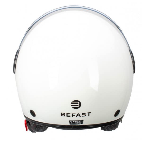 Casco para Motocicleta y Scooter Befast Jet Rapid Connect III con intercomunicador Integrado, Visera Grande antirayaduras y Parasol retráctil
