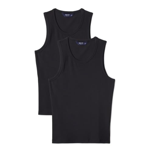 Amazon Essentials Herren Slim-Fit-Tanktop Mit Rippstrick 2er-Pack Schwarz XL