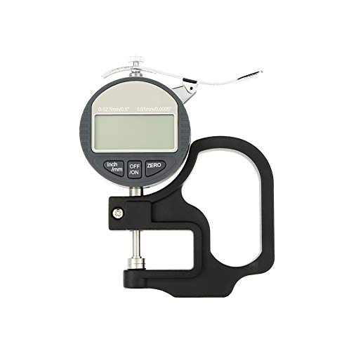 Calibrador digital de espesores 0-12,7 mm, precisión 0,01 mm, con pantalla LCD, herramienta electrónica de medición para cuero, película, alambre y más miniatura 7