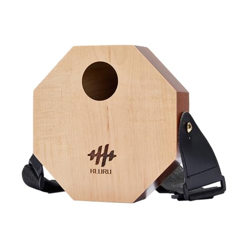 Octagon Cajon, tambor de viaje portátil 3 en 1 con sonidos de caja, bongo y maraca, ideal for principiantes, músicos que viajan y compositores(Log)