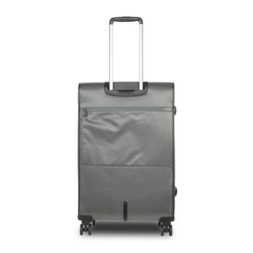 Image of Tommy Hilfiger Westfield Unisex Mid Soft Luggage - Olive+Black | 14-inch Laptop Compatible | Twill Polyester Shell | Flushed TSA Lock | 360 Self-Lubricating Double Wheels | 64L Capacity | 70cm