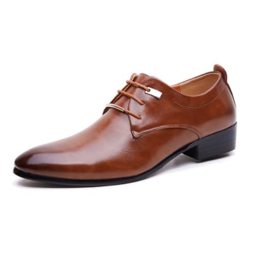 Men's Oxford Shoes Leather Dress Shoes Brown