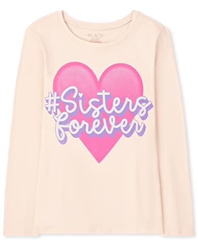 Image of The Children's Place Girls' Single Long Sleeve Graphic T-Shirt