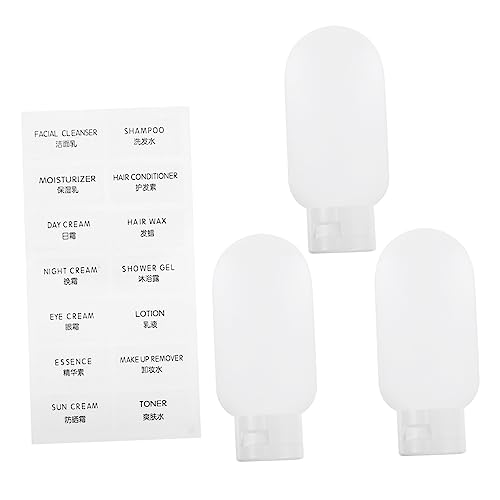 LOLIPPYY トラベルサブボトル3個セット ポータブル詰め替え可能容器 ローションシャンプーとシャワージェル用 絞れるデザイン 旅行やアウトドア活動用