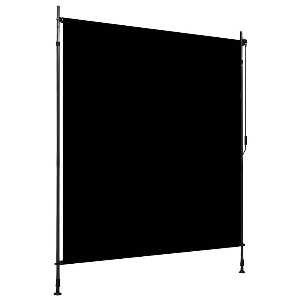 vidaXL Outdoor Roller Blind Privacy Screen Porch Shade Balcony Pergola Shade Vertical Roller Shade Window Treatments 200x270cm Anthracite