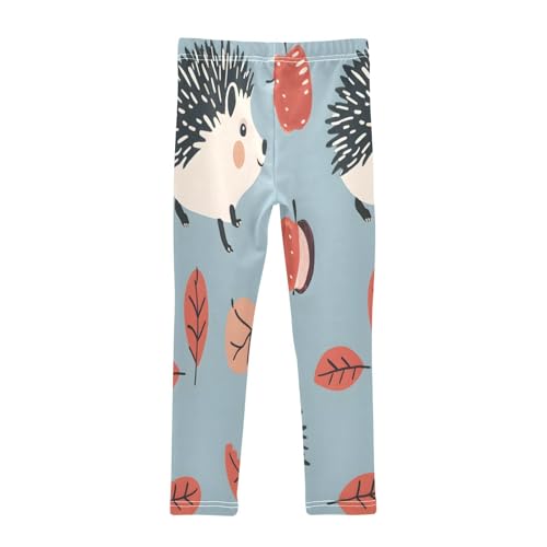 Bolaz Toddler Girls Leggings Printed Yoga Pants Leggings Hedgehog and Leaves for Kids2