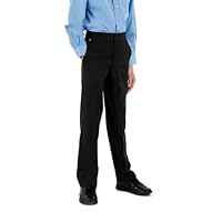 Innovation Boys Black Label Trousers (Slim Fit) | Available in Sizes 4-14 | 65% Polyester and 35% Viscose | UK Made (UK, Age, 14 Years, Slim, Black)