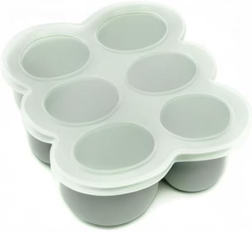 WeeSprout Silicone Baby Food Freezer Tray with Clip-on Lid - Perfect Storage Container for Homemade Baby Food, Vegetable & Fruit Purees, and Breast Milk (Matte Green, Six 3 Ounce Sections) Six 3 Ounce Sections Matte Green image 7 of 7 B0979PY1FZ
