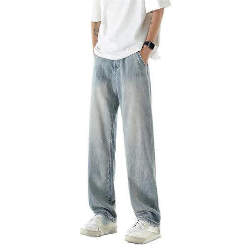 Men's Denim Pants Vintage Inspired Loose Fit Straight Leg Jeans 6